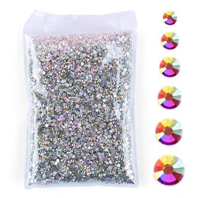 Paquete Grande Pedrería Ss3-Ss20 Taladro Fondo Plano Accesorios de Joyería DIY Gran Capacidad Taladro de Uñas