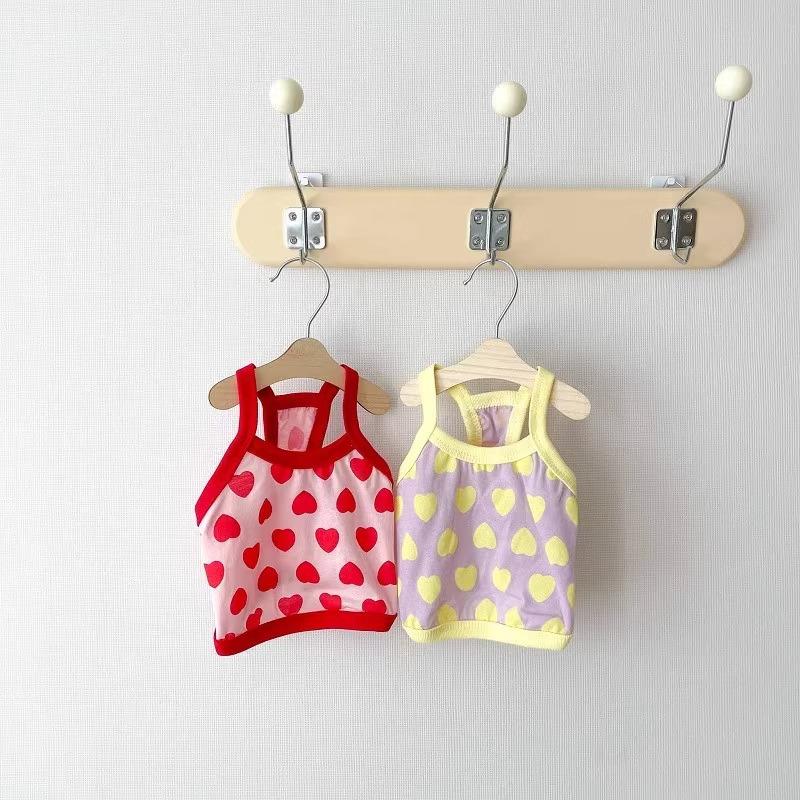 Korean Version of Summer Dog Two-legged Love Full of Colorful Small Suspenders Cat Hairless Cat Teddy Bear Pet Clothes
