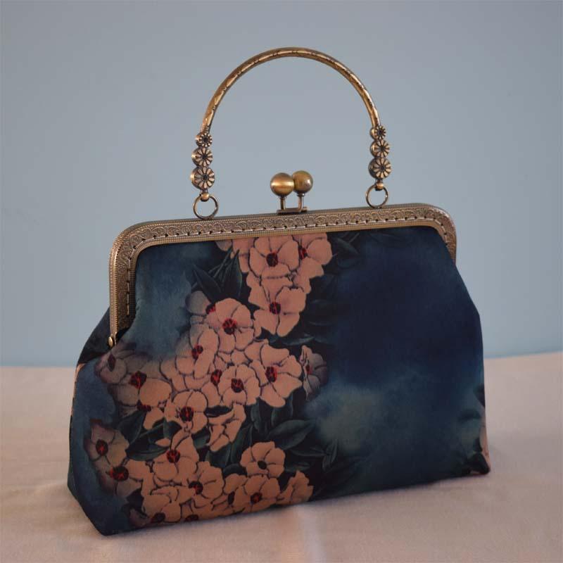 Handgefertigte Stoff Chinesische Goldtasche tragbare Messenger-Kette Schneiden Salon Teambuilding-Klasse Lehrmaterialtasche