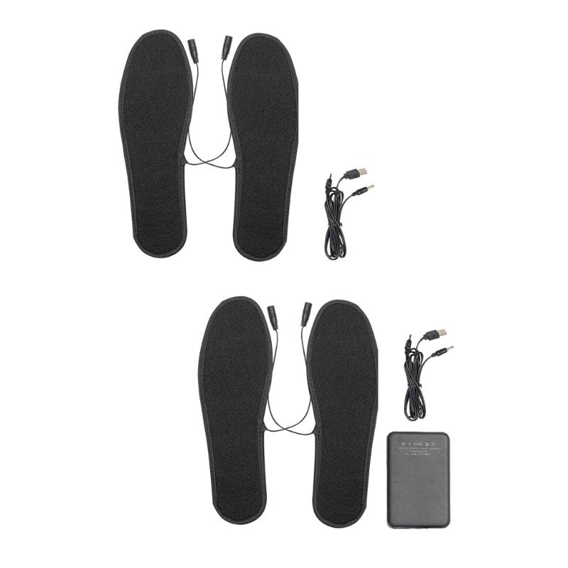 USB Heated Shoe Insoles Feet Warm Sock Pad Mat Electrically Heating Insoles Washable Warm Thermal Insoles 35-44 yards
