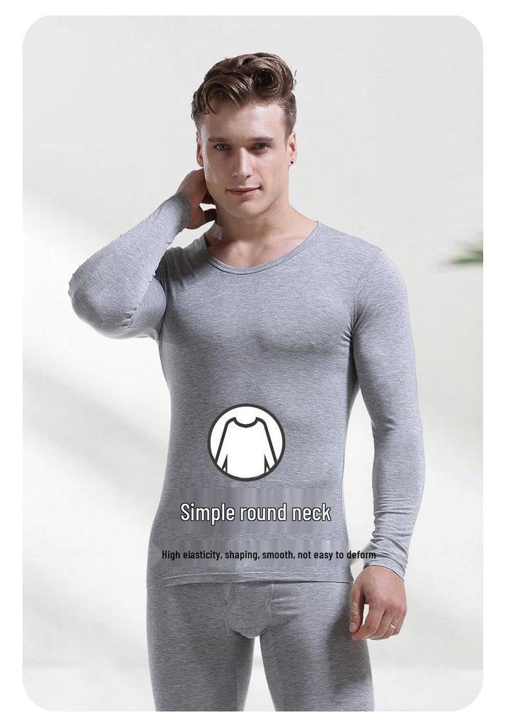 Men's Plus Size Cotton Wool Blend Base Layer Long Sleeve Top