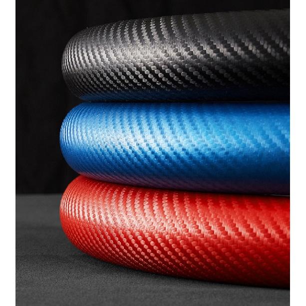 2Pcs Car Steering Wheel Cover Antiskid Four Seasons Universal Carbon Fiber Silicone Suede Protective Decorative