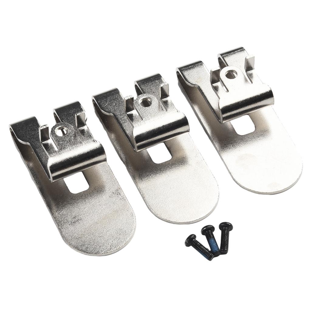 Useful High Quality Practical Brand New Belt Hook Clip 3PCS For Drywall Screwgun N435687 Replacement With Screw