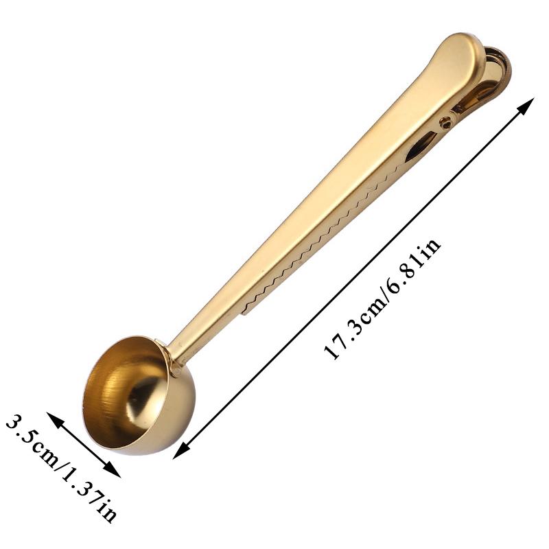 Dwa w jednym Klips uszczelniający do kawy ze stali nierdzewnej Kuchnia Złote akcesoria Odbiorca Cafe Expresso Dekoracja Cucharilla