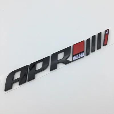 ABBC1 1X 3D ABS Plastic Auto Car For APR Stage /// + Emblem Tail Side Sticker Badge Styling Decals For Golf Tiguan S3 S5 S6 TTS RS7