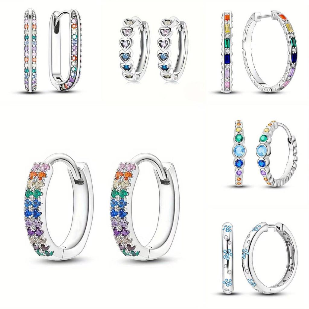 Chenrui Luxury Geometric Zircon Earrings: Trendy European & American Fashion