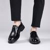 Autumn Men'S Leather Shoes Commuter Platform Leather Men'S Shoes First Layer Cowhide High-End Black One-Pedal Single Shoes