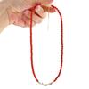 4Mm Natural Chalcedony White Crystal Strawberry Crystal Clavicle Chain Necklace