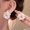 Luxury Camellia Earrings Irregular Petals Earrings Fashion Flower Earrings  For Women Girls