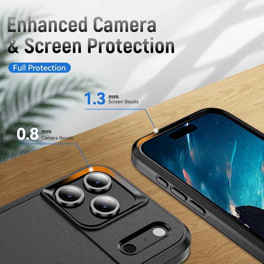 Etui klasy wojskowej na iPhone 17 Pro Max Pełna ochronna obudowa pancerna na iPhone 17 Air 16 15 14 13 12 11 Pro Max Plus 16e Coque