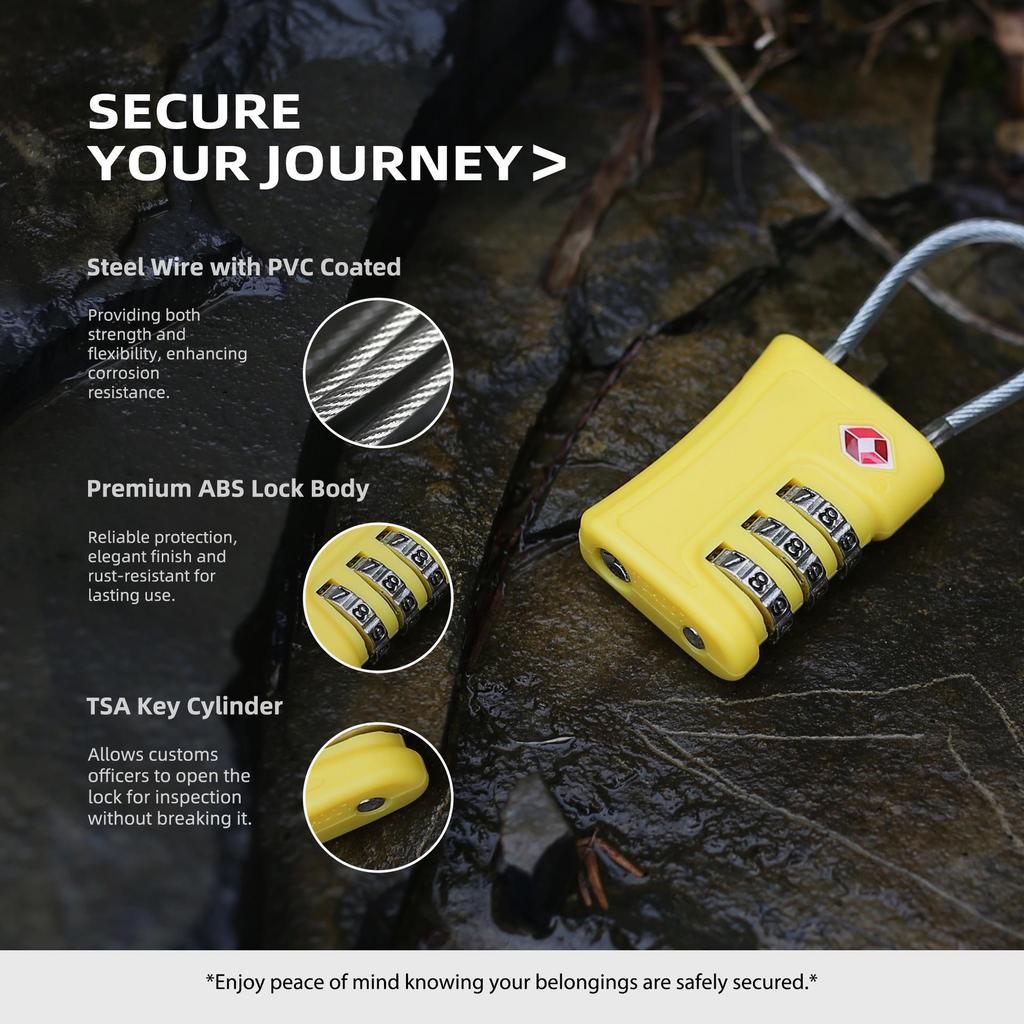 TSA-Approved Travel and Gym Suitcase Padlock with Password