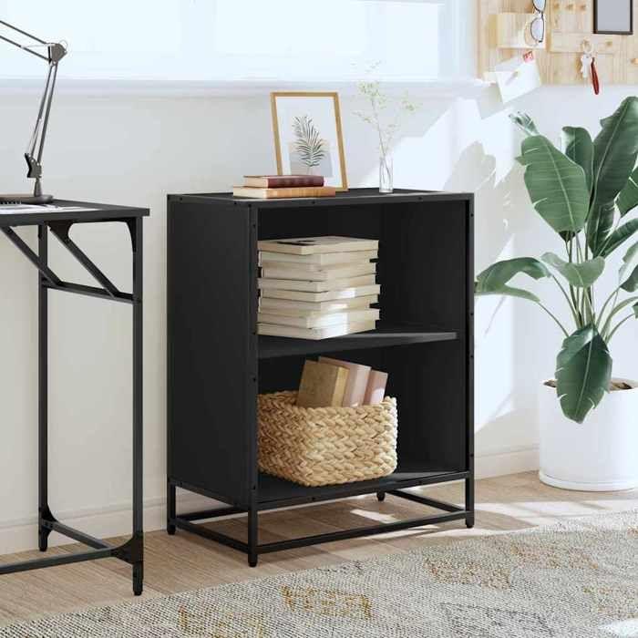 VidaXL Bookcase Black 60x35x76 Cm Engineered Wood, Bookcase, Room Divider, Divider, Storage Cabinet, 849099