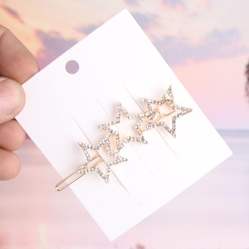 Alloy Star Five-Pointed Hairpin Clip - Women's Hair Accessory