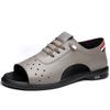 Fashion Breathable Men Casual Leather Shoes Outdoor Beach Sandals  Quick Dry Non-Slip Summer Shoes Open-toe Male Casual Loafers Sneakers