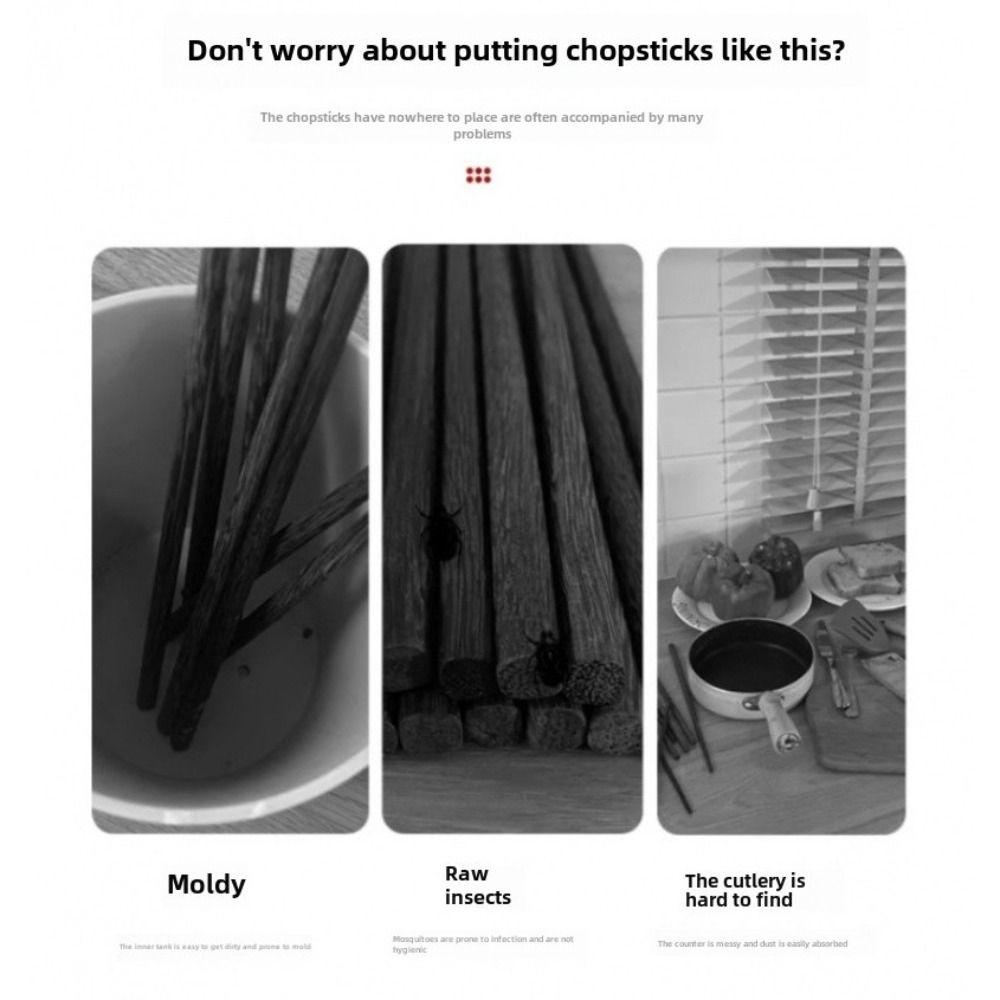 Draining Wall-mounted Chopstick Cage Punch-free Kitchen Utensil Holder Shovel