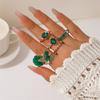 Retro Exquisite Fashionable 3D Rose Butterfly Ring 5-piece Set