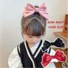 Satin solid color bow hair clip women Korean fashion duckbill clip hair clip hair accessories