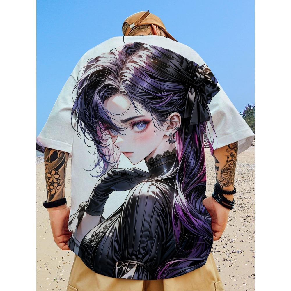 Men s T-shirt Anime Girl Character T-shirt 2XS