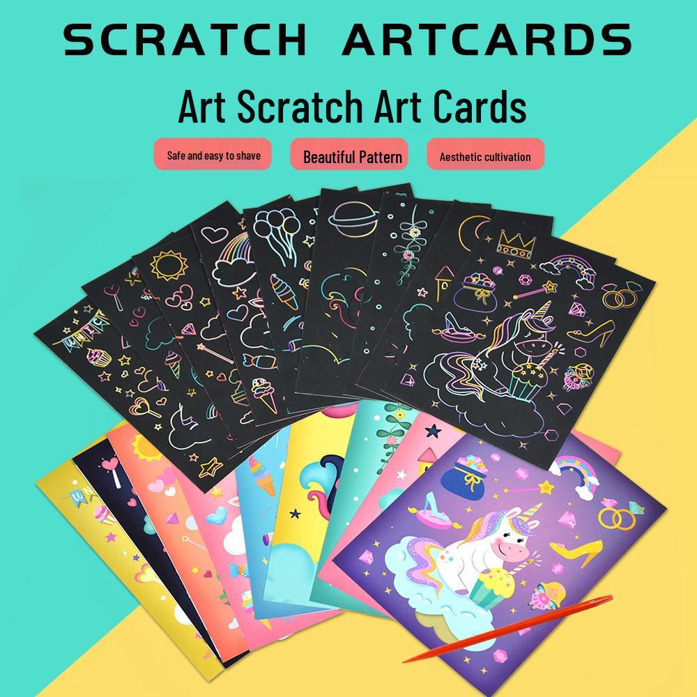 Children's Scratch Art Fun Creative DIY Doodle Painting Book - Perfect Gift for Kids