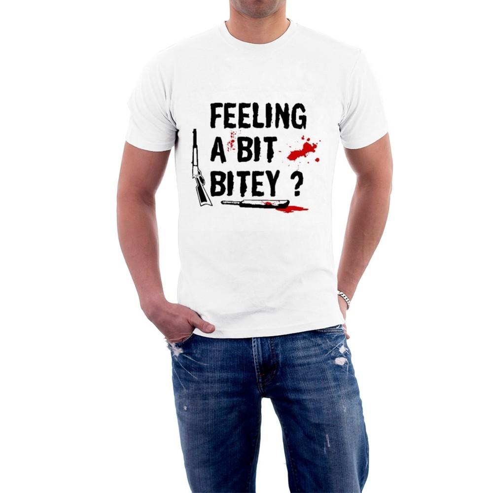 

Shaun of the Dead Bitey T-shirt Halloween Horror Movie Fan Tee by Sillytees 4XL