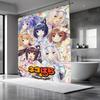 Nekopara Neko Anime Pattern Bathing Curtain Bathroom Shower Curtain Waterproof With 12 Hooks Home Deco