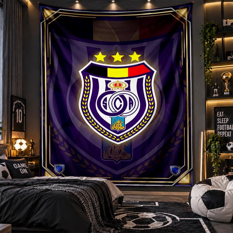 Wandtapijt Anderlecht FC Print Doek voor Woonkamer Slaapkamer Huisdecoratie