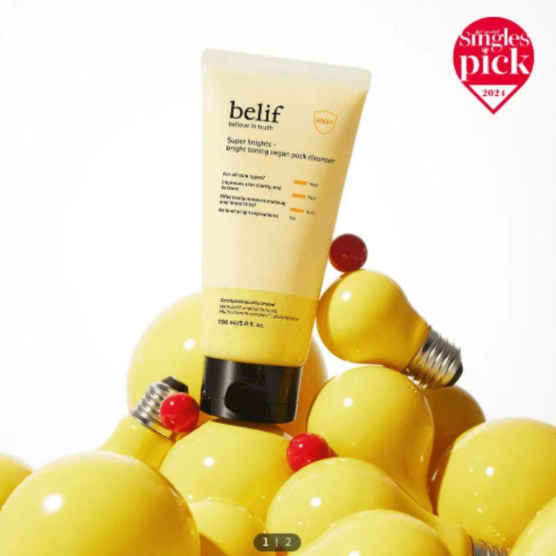 belif Super Knights Bright Toning Vegan Pack Cleanser 150ml