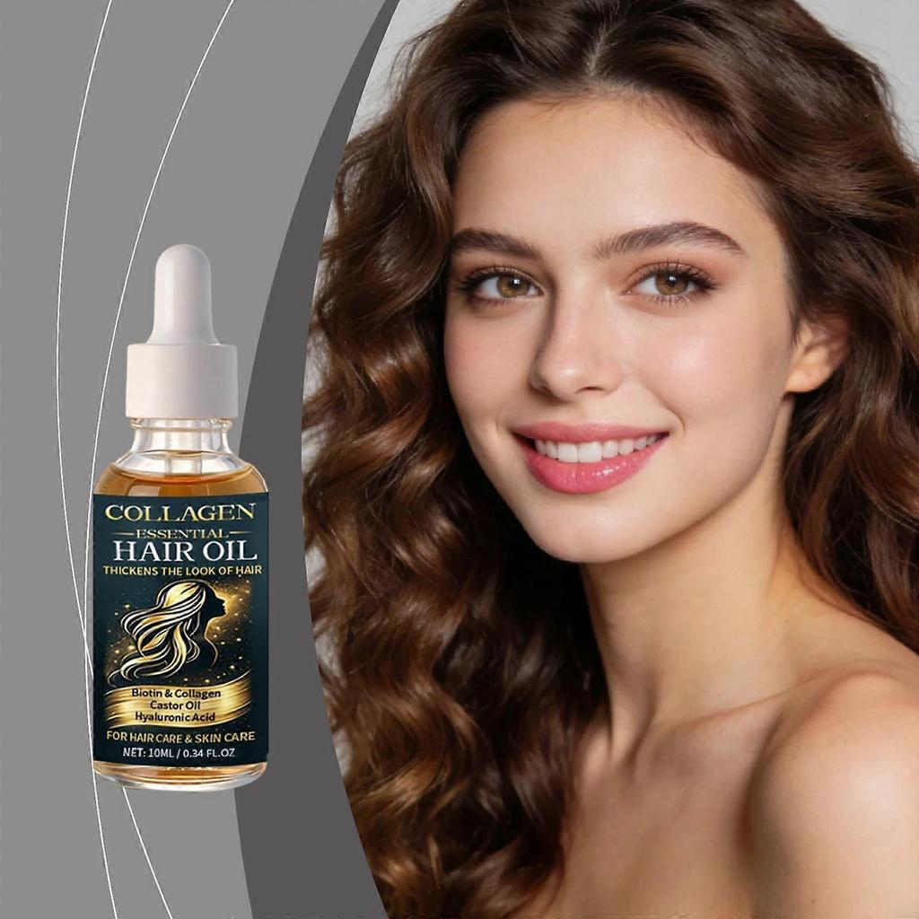 Limited time!!Amz Collagen Hair Care Oil  Controls Oil, Moisturizes, Adds Volume, Enriched With Plant Extracts, Suitable For All Hair Types, Gentle Ca