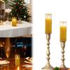 1-3Pcs LED Candle Light Flickering Flameless Pillar Amber Candles Battery Operated Acrylic Electric Candle For Wedding Christmas