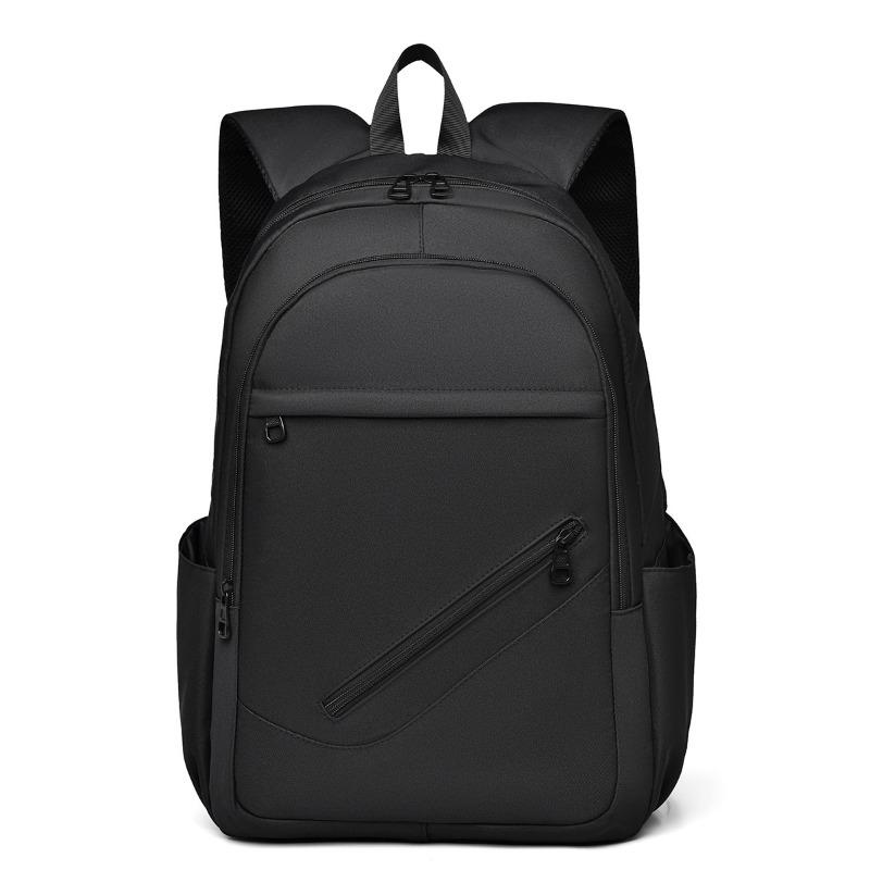 

School season spring new backpack men and women couples schoolbag college students simple business commuter leisure bag чёрный