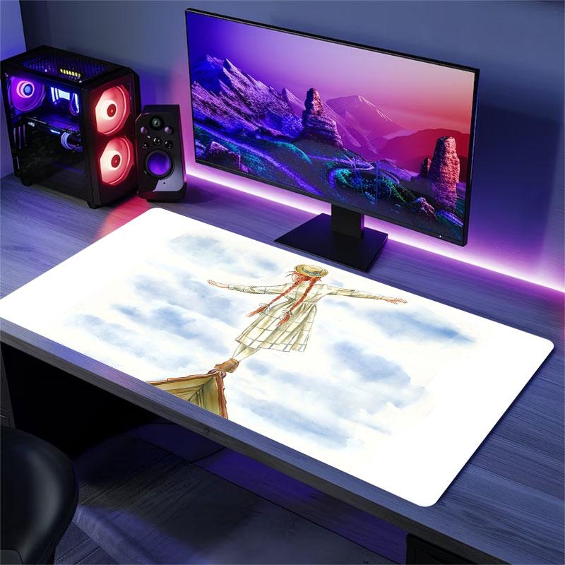 Anne Cartoon Mouse Pad, Large Gaming Desk Mat, Non-slip XXL Mousepad for Laptop & Tablet, Mini PC Playmat with Stitched Edges