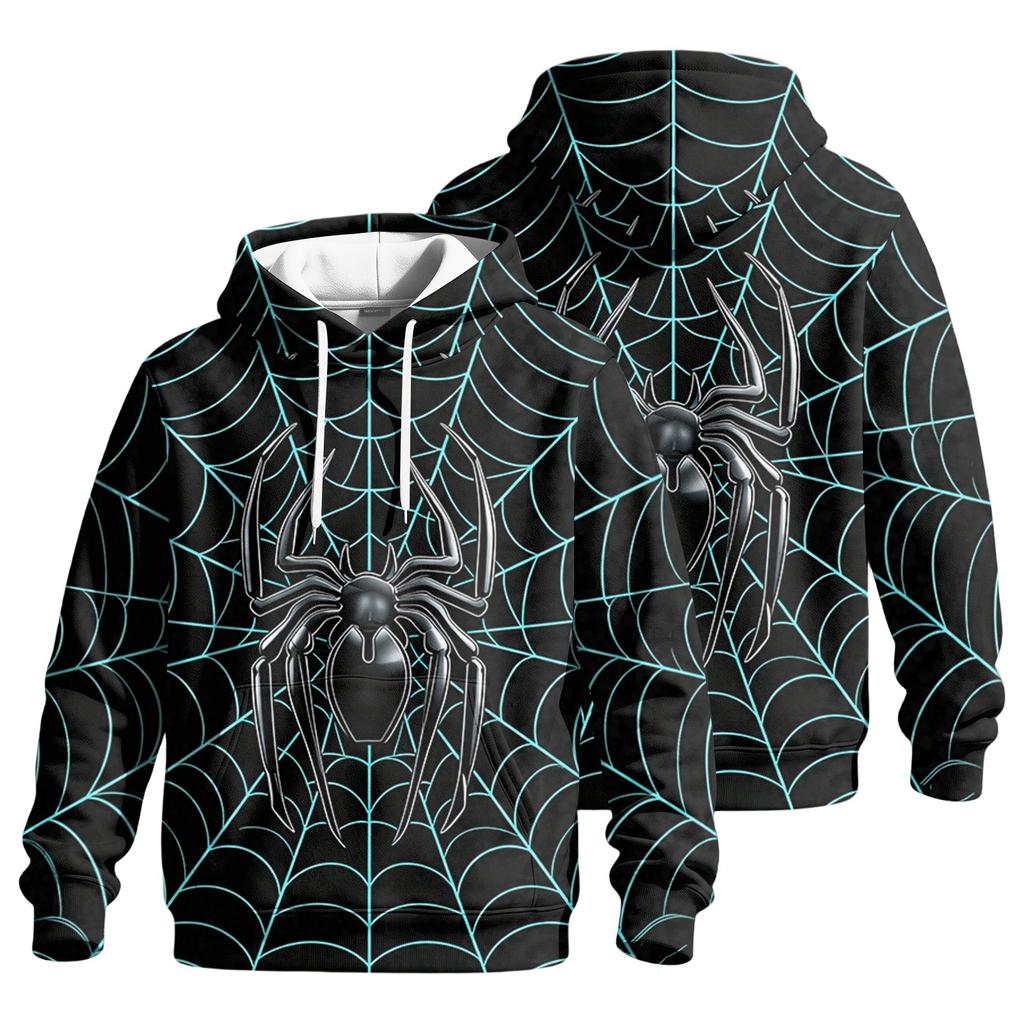 Men's Casual Loose Fit Hoodie with Pocket and Drawstring, Printed Graphic for Everyday Wear