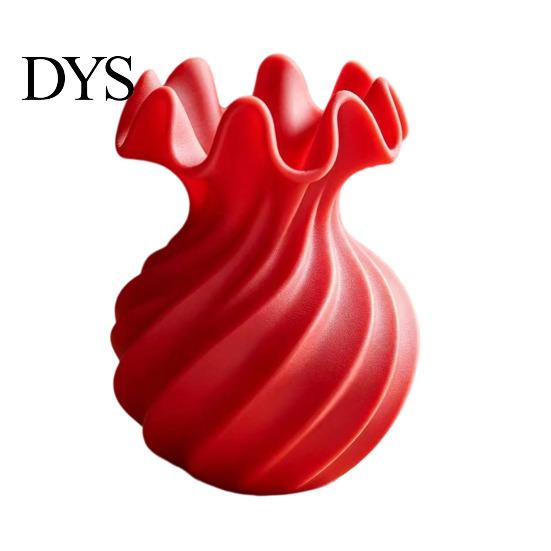 Spiralwellen-Blumenbehälter 3D-gedruckte Vase, Minimalistischer Blumenhalter, Dekorationsvase für frische moderne ästhetische Heimdekorationen oder Trockenblumen,
