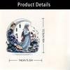 2D Flat Muslim Cultural Crescent Moon Acrylic Desktop Decoration, Floral Patterns Design, Suitable for Wall Decoration, Porch, Room, Villa, Accents Ho