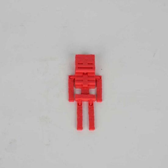 Pixel Robot Ornament Fidget Toy Mini Robot Figurine DIY Assembly Toy Robot Figure Stress Relief Toy Gift for Robot Lovers