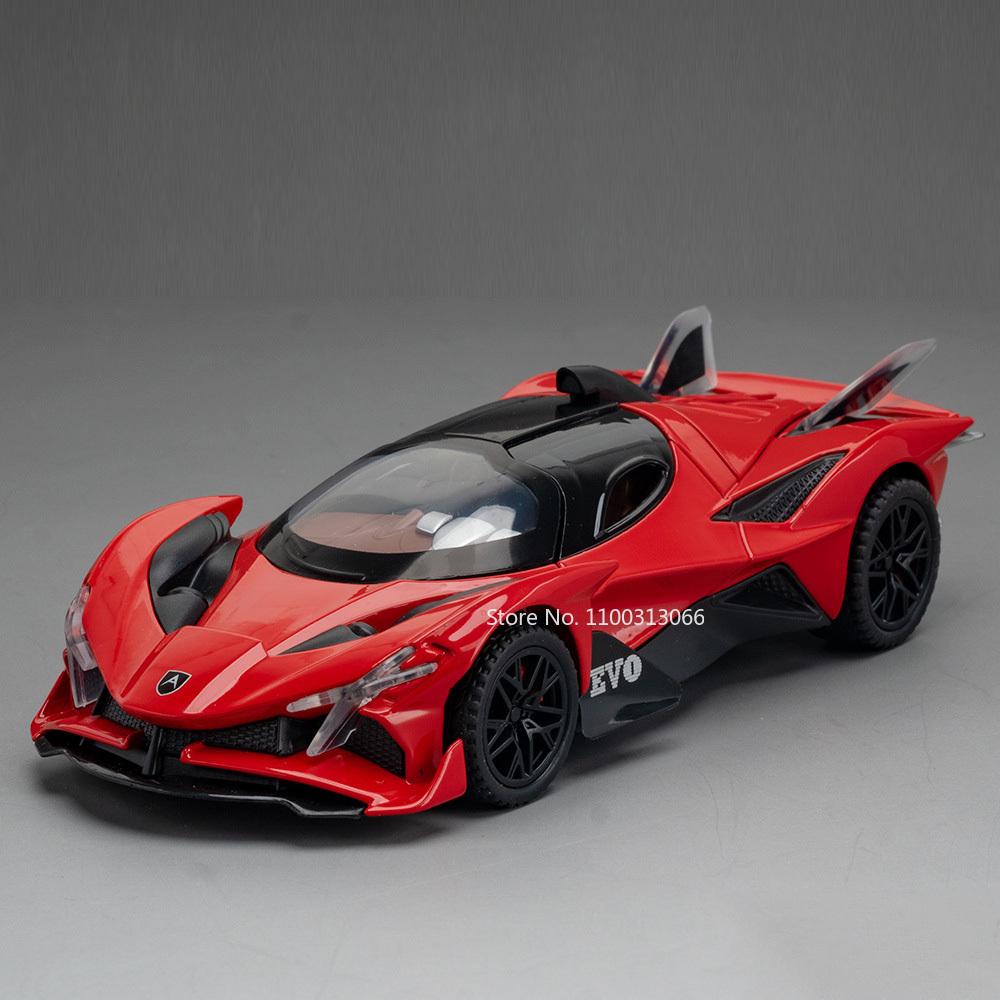 1:32 Metall-Druckguss Apollo EVO IE Autos Modell Spielzeug Pull-Back Sportwagen Spielzeug Türen zu öffnen Gummireifen Fahrzeuge Geburtstagsgeschenke