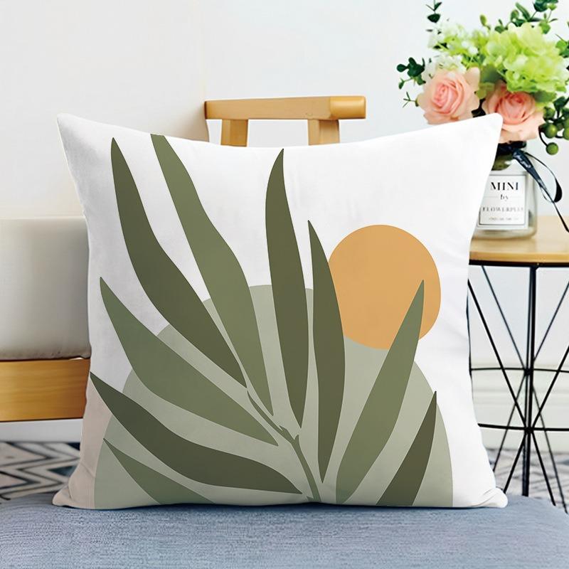 Morandi Simple Printed Decorative Pillowcase Bedroom Living Room Square Cushion Pillowcase