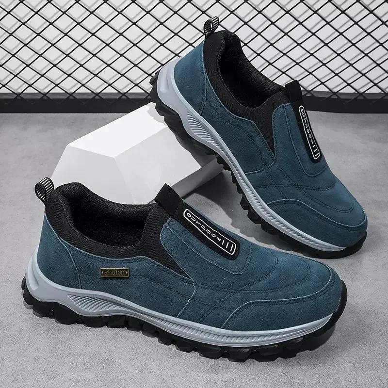 Fashion Spring and Autumn comfortable paragraph one foot lazy shoes breathable soft soled men's shoes anti slip casual shoes