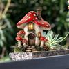 Mushroom House Stakes Ornaments Garden Embellishments Cottage Yard Sign For Nature Themed Outdoor Spaces Nature Lovers