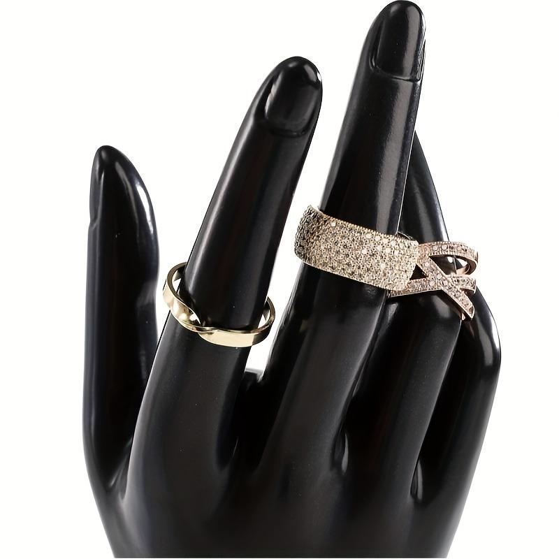 3pcs Realistic Hand Model Prop Display Stand with Ring & Bracelet Slots for Jewelry Storage & Retail Photography Costume Parties