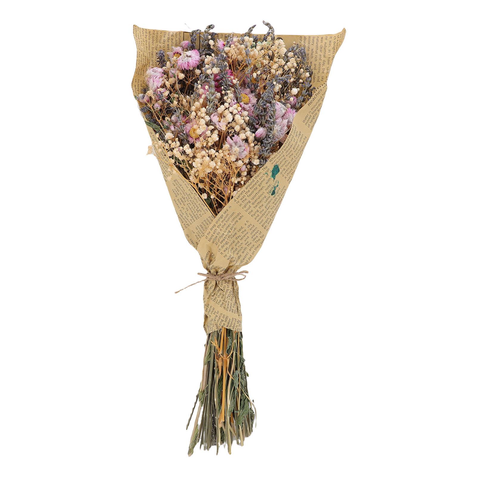 Health & Beauty Product Lavender Dried Flower Bouquet Babysbreath Arrangements For Living Room Wedding Party Decoration