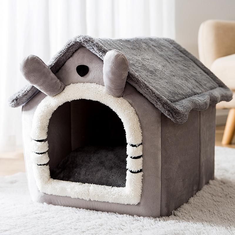 Kennel House Type Four-season Universal Small Dog Teddy Fight Removable Dog House Cat Nest Bed Spring and Autumn Pet Supplies