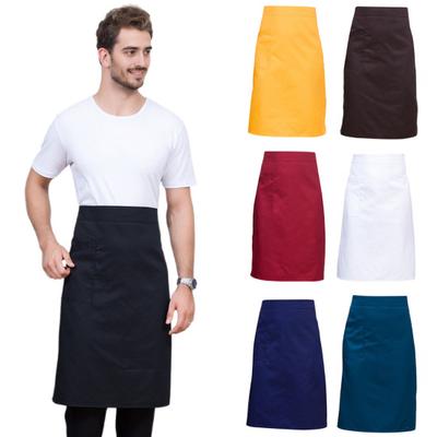 Waterproof Half Apron with Adjustable Straps And Pocket Polyester Cooking Apron Stain Resistant Kitchen Cooking Workwear