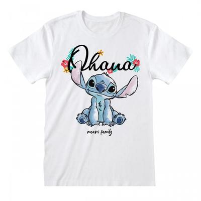 Lilo & Stitch Unisex Voksen Ohana Betyr Familie T-skjorte