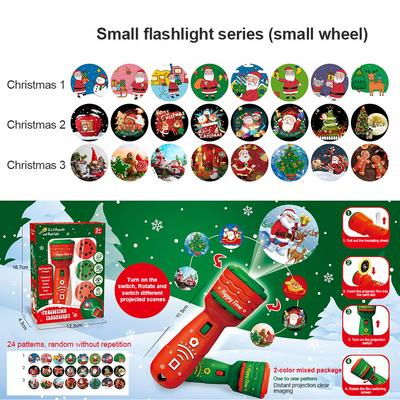 Torcia Proiettore di Natale Torcia Illuminazione Torce Storia Luce Giocattolo Lampada a Diapositive Apprendimento Educativo Luce Notturna per Bambini