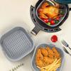 1PC- Silicone Air Fryers Oven Baking Tray Pizza Fried Chicken Airfryer Silicone Basket Reusable Airfryer Pan Liner Accessories