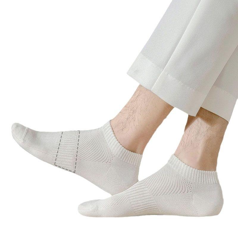 Men's Summer Thin Deodorant Mesh Breathable Sweat Absorbing Sports Socks