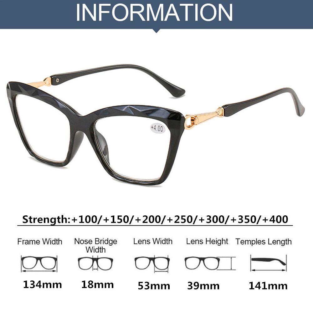 New High-definition Lens Reading Glasses for Women Men Fashion Cat Eye Presbyopic Glasses Ultralight Comfortable Readers Eyewear