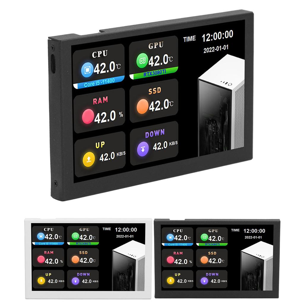 USB Ekran Cal 800x480 Rozdzielczość Typ C Podekran Monitor Danych PC dla AIDA64