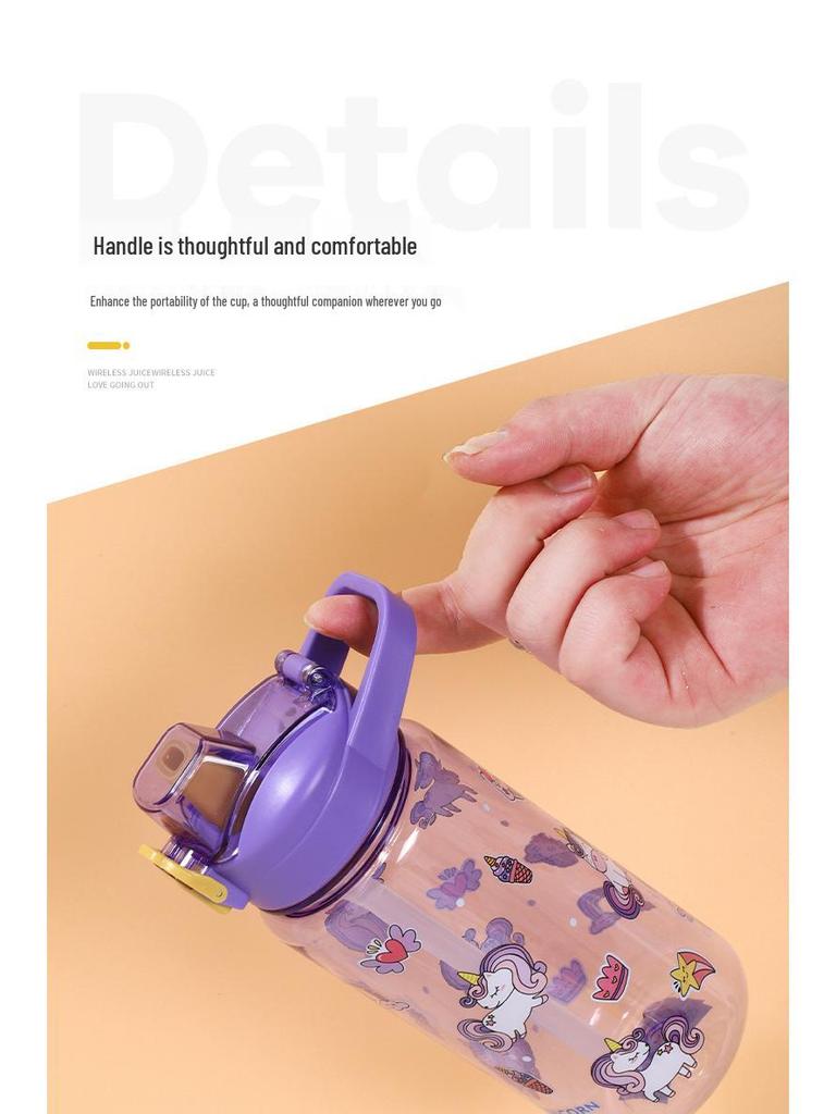 Durable, Heat-Resistant Plastic Straw Cup for School-Age Kids - Portable and Drop-Resistant